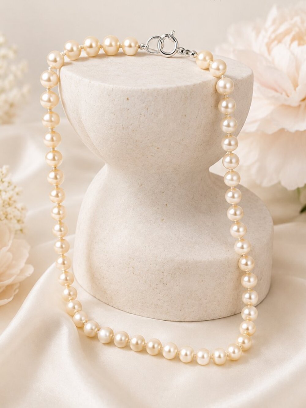 Peach Pearl Grace Necklace
